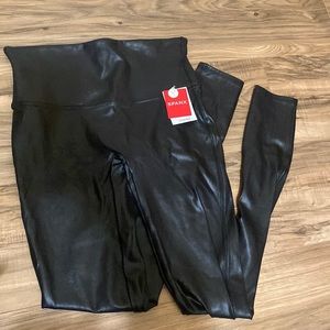 Women Large Tall Spanx faux leather leggings